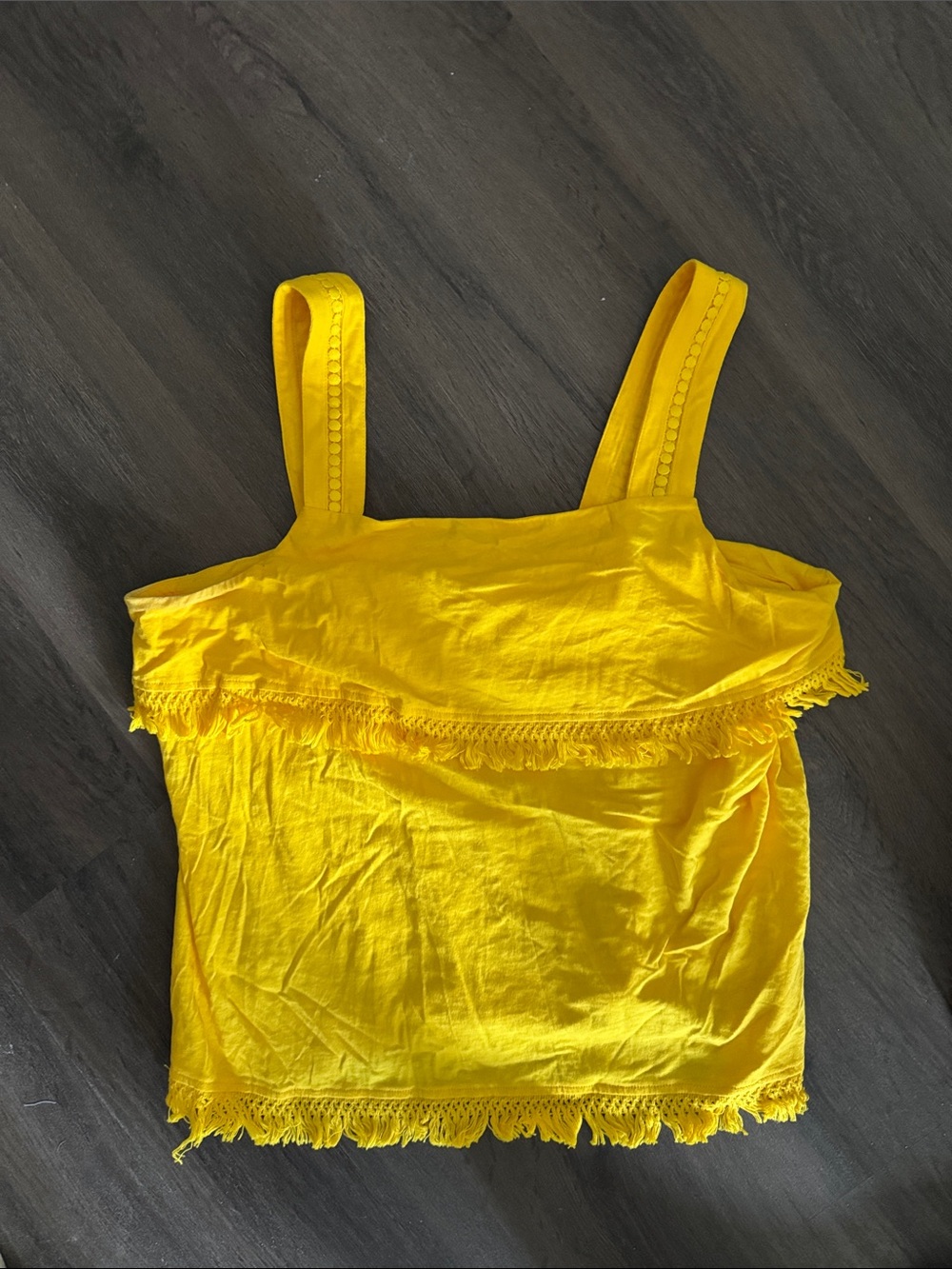 J. Crew Sunny Yellow Fringe Camisole Tank Top - Women